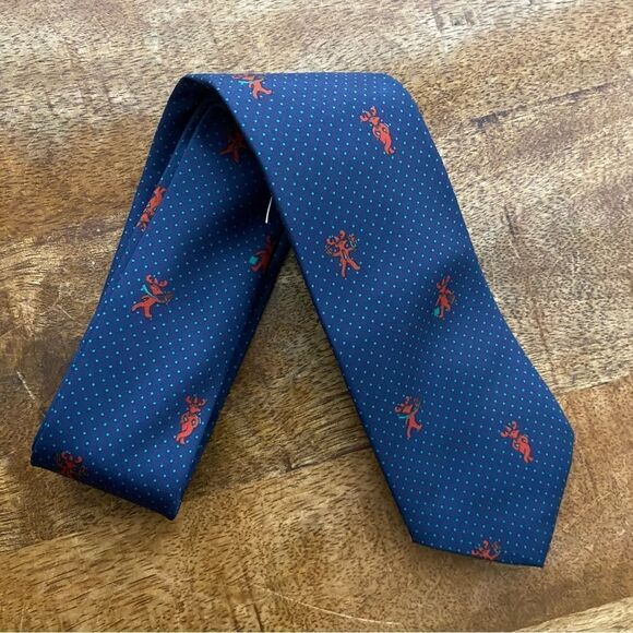 Vintage skinny red devil neck tie - Picture 1 of 4